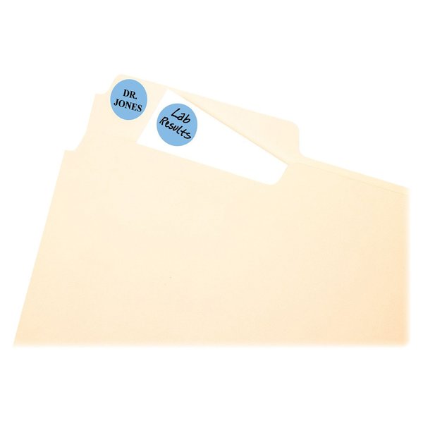 AveryÂ® Light Blue Removable Print or Write Color Coding Labels for Laser and Inkjet Printers 5461, 3/4