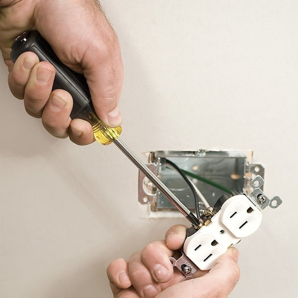 Screwdriver Set, General Purpose, Slotted and Phillips Tip, Steel Shank, Ergonomic Grip, 7-Piece