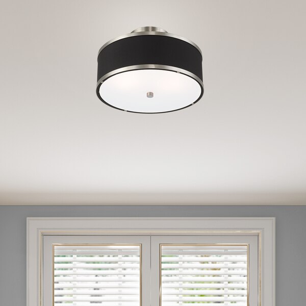 Park Ridge 2 Light Brushed Nickel Ceiling Mount