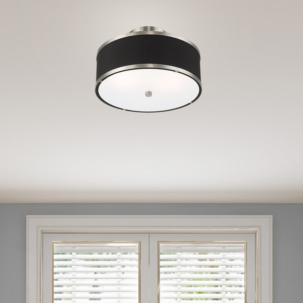 Park Ridge 2 Light Brushed Nickel Ceiling Mount