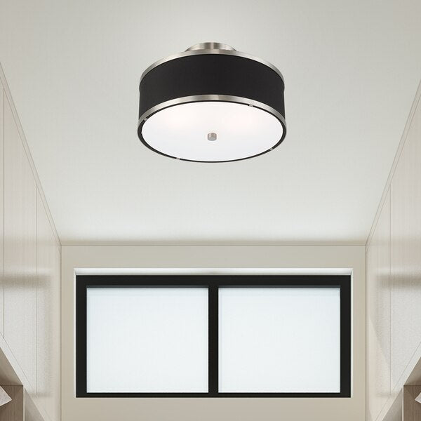 Park Ridge 2 Light Brushed Nickel Ceiling Mount