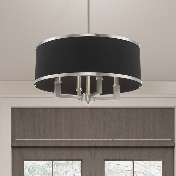 Park Ridge 4 Light Brushed Nickel Pendant Chandelier