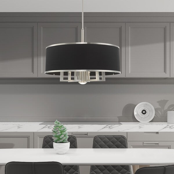 Park Ridge 7 Light Brushed Nickel Pendant Chandelier