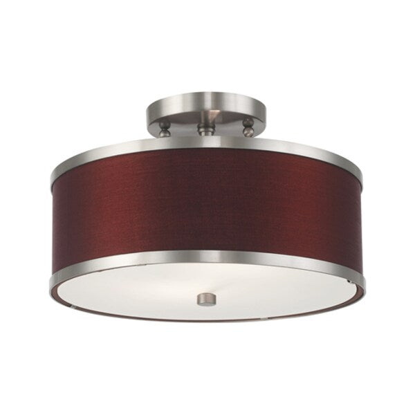 Park Ridge 2 Light Brushed Nickel Ceiling Mount