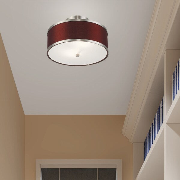 Park Ridge 2 Light Brushed Nickel Ceiling Mount