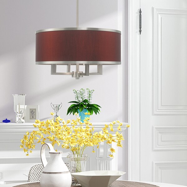 Park Ridge 4 Light Brushed Nickel Pendant Chandelier