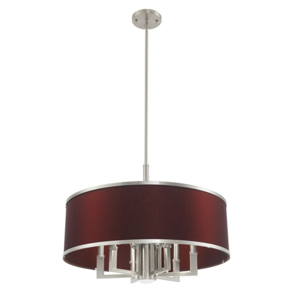 Park Ridge 7 Light Brushed Nickel Pendan