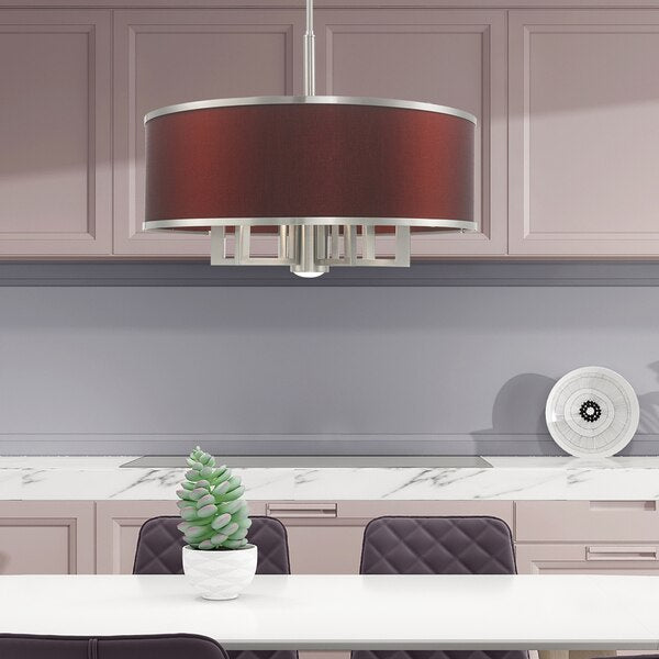 Park Ridge 7 Light Brushed Nickel Pendan