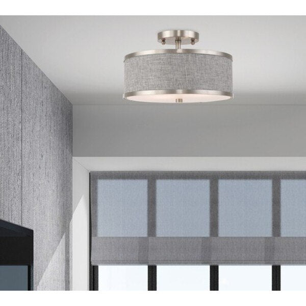 Park Ridge 2 Light Brushed Nickel Ceiling Mount