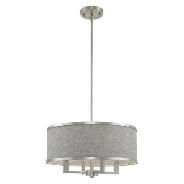 Park Ridge 4 Light Brushed Nickel Pendant Chandelier