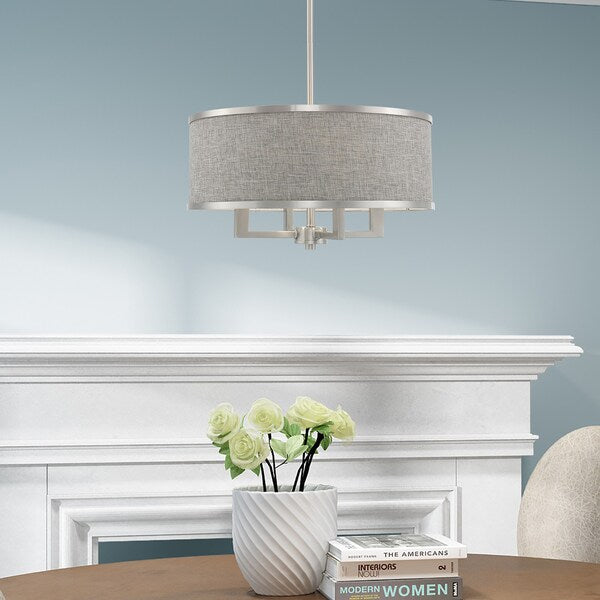 Park Ridge 4 Light Brushed Nickel Pendant Chandelier