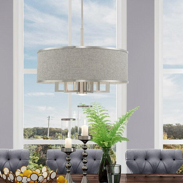 Park Ridge 7 Light Brushed Nickel Pendant Chandelier