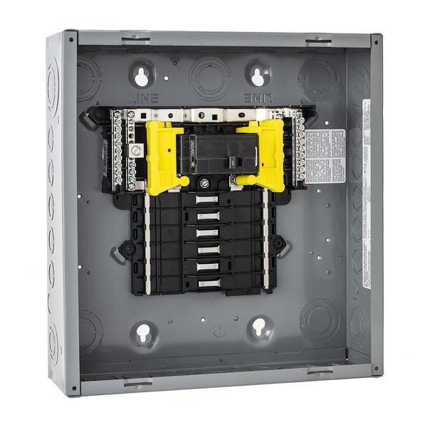 Load Center, 12 Spaces, 100 A Amps, 120/240V AC, QO Circuit Breaker Ty ...