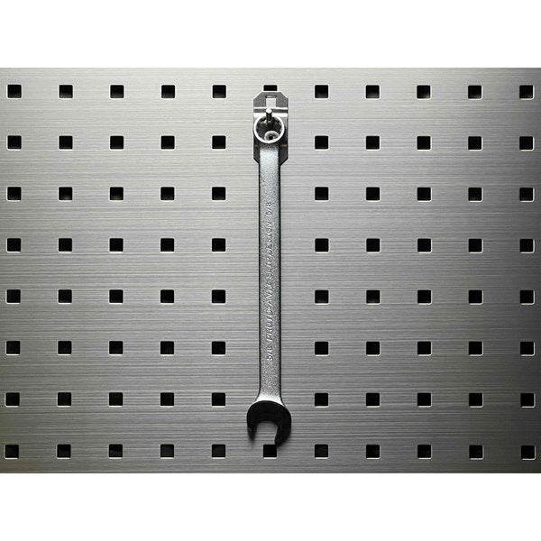 1 In. Single Rod 30 Degree Bend Stainless Steel Pegboard Hook for Stainless Steel LocBoard 3 Pack