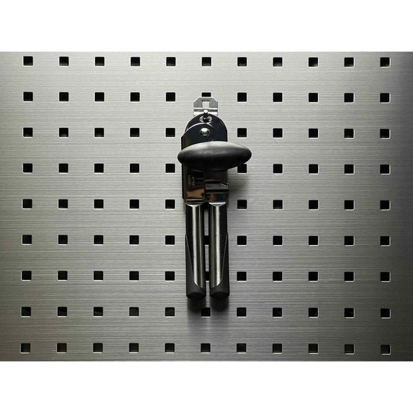 1 In. Single Rod 30 Degree Bend Stainless Steel Pegboard Hook for Stainless Steel LocBoard 3 Pack