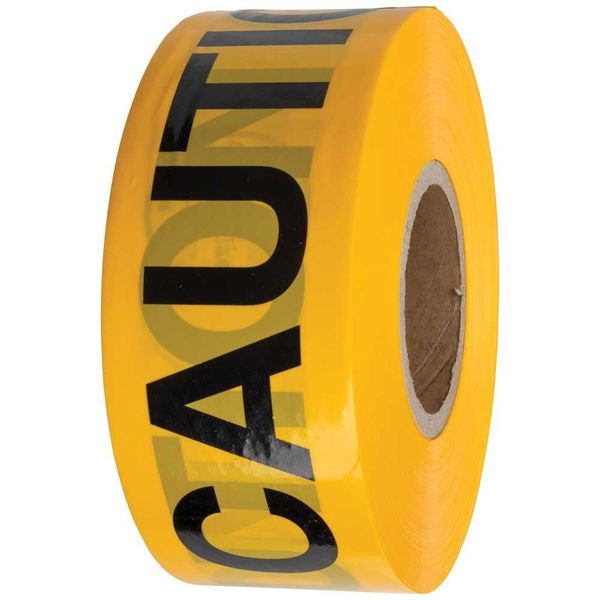 Caution Tape, Barricade, CAUTION, Yellow, 3-Inch x 1000-Foot