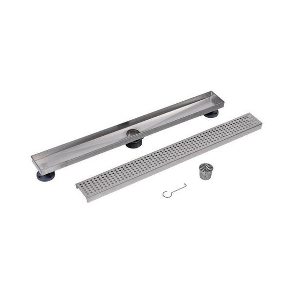 Designlineâ¢ 28 in. Stainless Steel Shower Linear Drain Square Grate