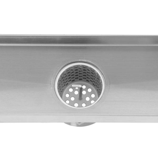 Designlineâ¢ 32 in. Stainless Steel Linear Shower Drain Square Grate