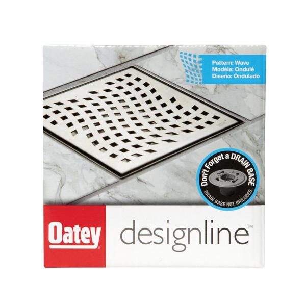 Designlineâ¢ 4 in. x 4 in. Square Drain Wave Grate