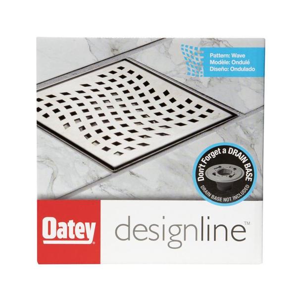 Designlineâ¢ 6 in. x 6 in. Square Drain Wave Grate