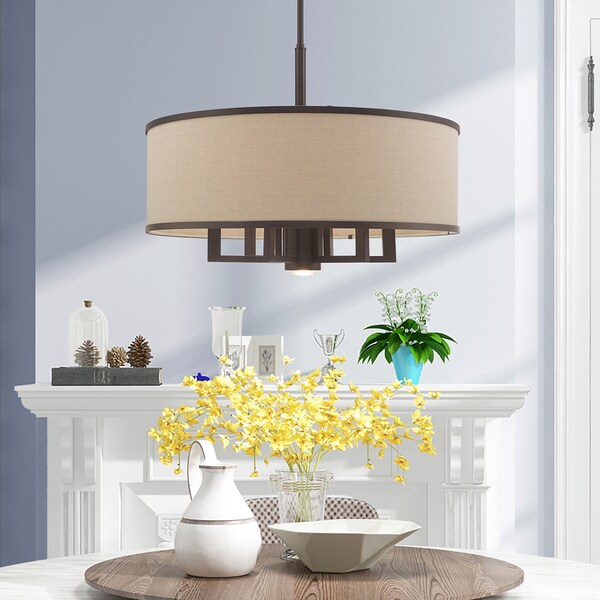 Park Ridge 7 Light Bronze Pendant Chande