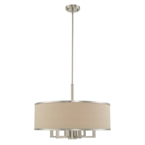 Park Ridge 7 Light Brushed Nickel Pendant Chandelier