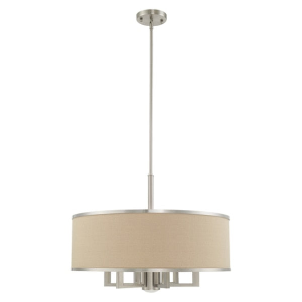 Park Ridge 7 Light Brushed Nickel Pendant Chandelier