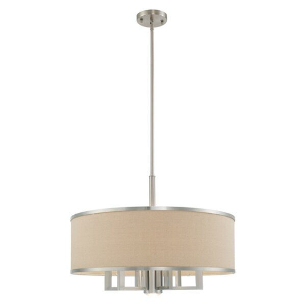 Park Ridge 7 Light Brushed Nickel Pendant Chandelier