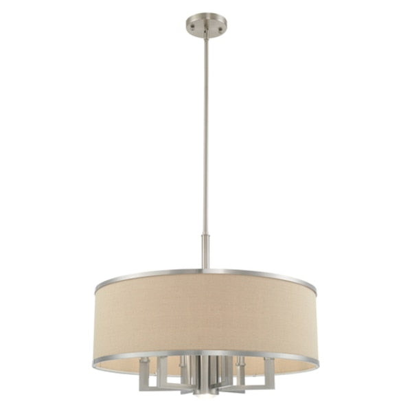 Park Ridge 7 Light Brushed Nickel Pendant Chandelier