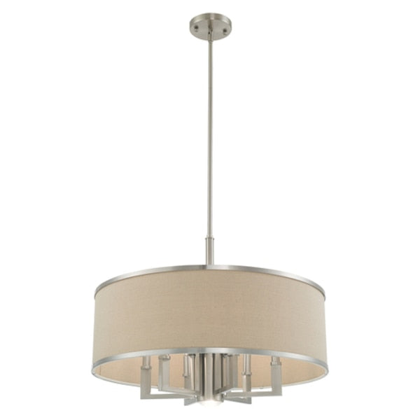 Park Ridge 7 Light Brushed Nickel Pendant Chandelier