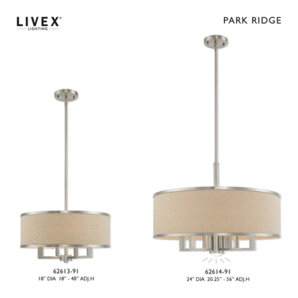 Park Ridge 7 Light Brushed Nickel Pendant Chandelier