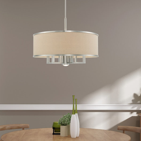 Park Ridge 7 Light Brushed Nickel Pendant Chandelier