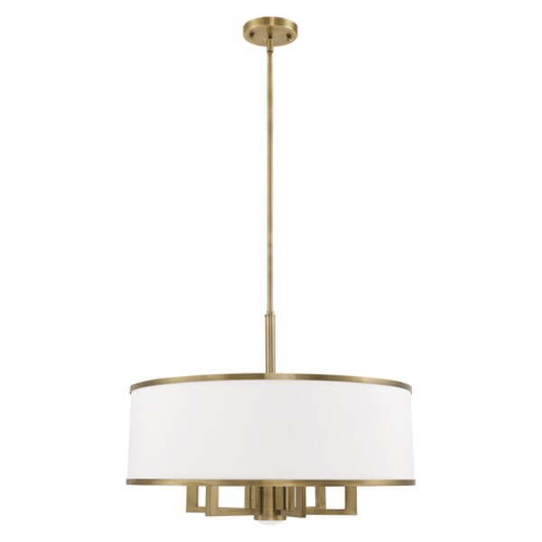 Park Ridge 7 Light Antique Brass Pendant