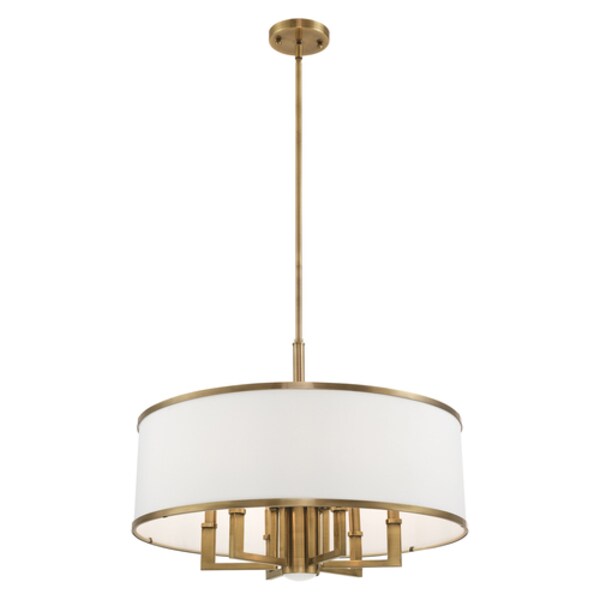 Park Ridge 7 Light Antique Brass Pendant