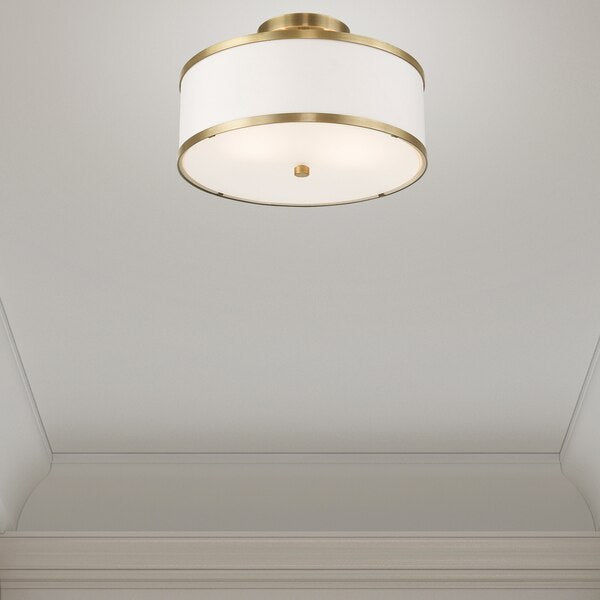 Park Ridge 2 Light Antique Brass Ceiling