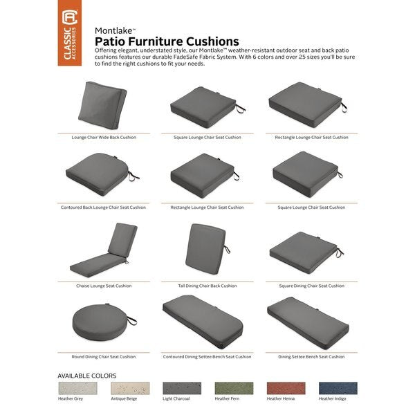 Montlake Light Charcoal Cushion Set, 25