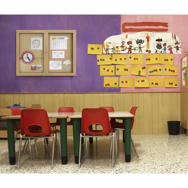 Enclosed Cork Bulletin Board 36x24