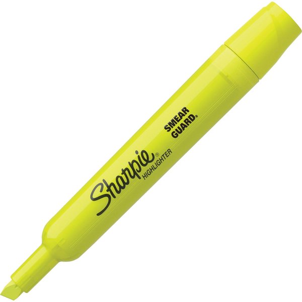 Smear Guard Highlighter Set, Chisel Tip Fluorescent Colors PK4