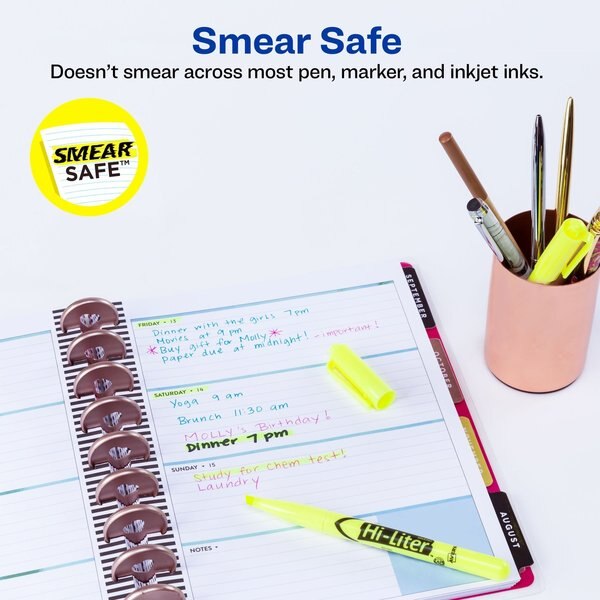 Flourescent Yellow Pen-Style Highlighter, 12/PK