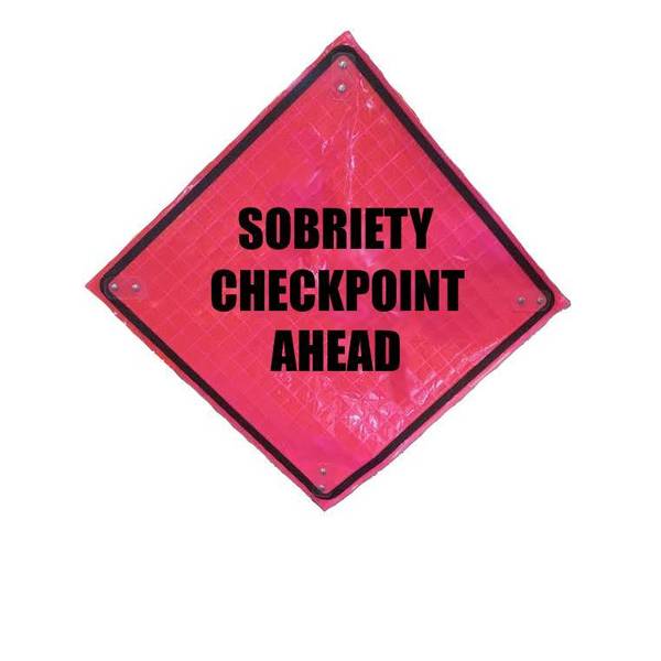 Bright Pink Roll Up Sign, 36