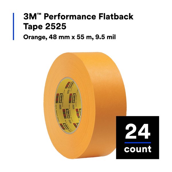 Masking Tape, Orange, 60 yd., PK24