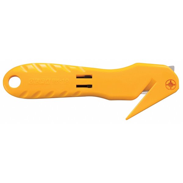6-9/32 in L. Hook-Style Safety Cutter, Fixed Blade, Safety Recessed
