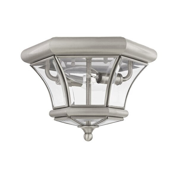 Monterey/Georgetown 2 Light Brushed Nickel Outdoor Ceiling Mount