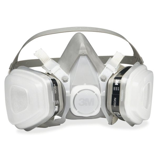 Half Facepiece Disposable Respirator Assembly, 5000 Series, OV/P95, Permanently Attached, Medium
