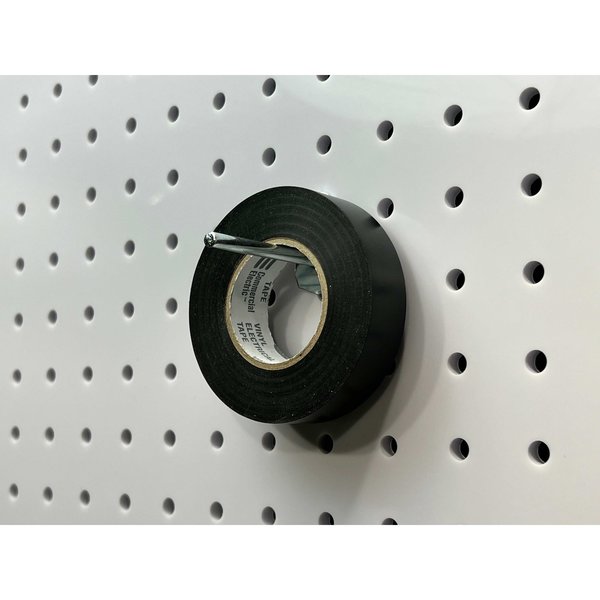2 In. Single Rod Straight Steel Pegboard Hook for 1/8 In. and 1/4 In. Pegboard 10 Pack
