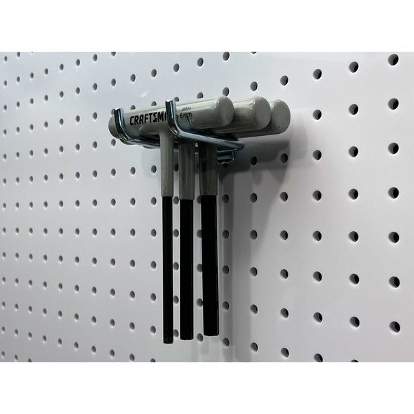 2-3/4 In. Double Rod 80 Degree Bend Steel Pegboard Hook for 1/8 In. and 1/4 In. Pegboard 10 Pack