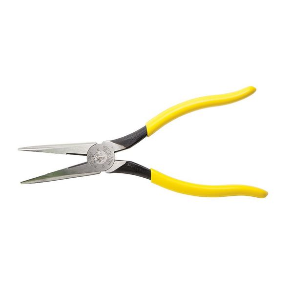 8 7/16 in D203 Needle Nose Plier, Side Cutter Plastic Dipped Handle