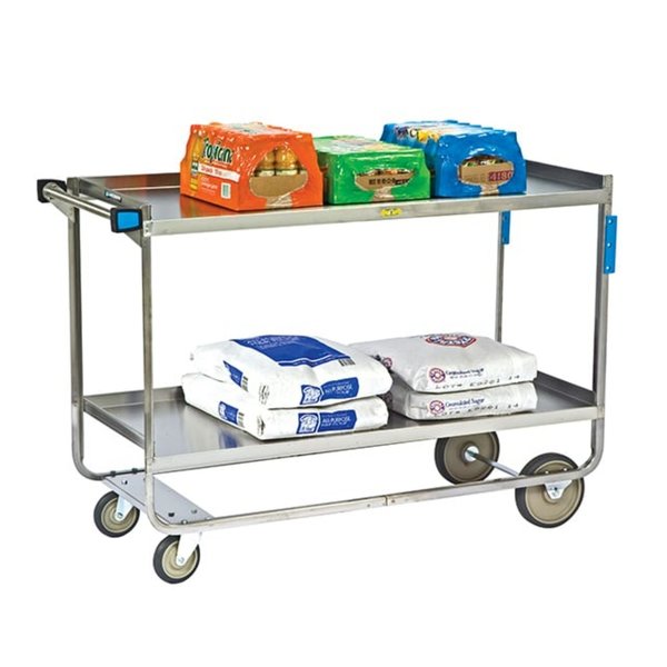 Stainless Steel Utility Cart; 700 Lb Capacity, 2 Shelf, 21