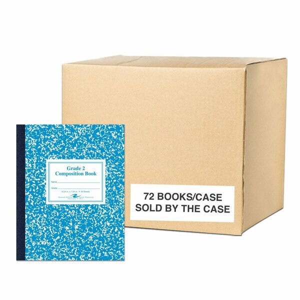 Case of Blue Marble Comp Notebooks, Grade 2 Ruled, 50 sht, 9.75