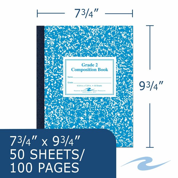 Case of Blue Marble Comp Notebooks, Grade 2 Ruled, 50 sht, 9.75